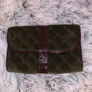 MZ Wallace forest green pouch